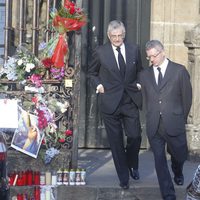 Alberto Ruiz Gallardón en el funeral por las víctimas del tren de Santiago