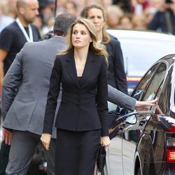 La Princesa Letizia en el funeral por las víctimas del tren de Santiago
