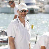 El Príncipe Felipe en una regata de la Copa del Rey de Vela 2013