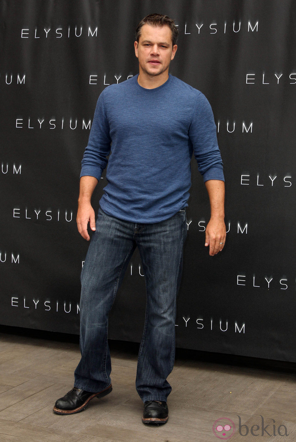Matt Damon en la presentación de 'Elysium' en Los Ángeles