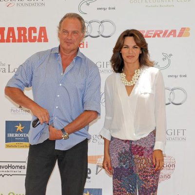 Bertín Osborne y Fabiola Martínez en el Global Gift Celebrity Golf Tournament de Marbella