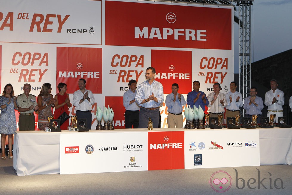 El Príncipe Felipe durante la entrega de premios de la 32 Copa del Rey Mapfre