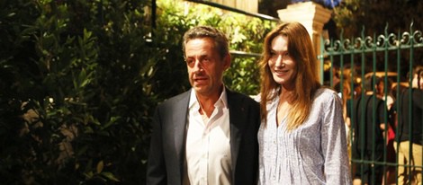 Nicolas Sarkozy y Carla Bruni en el concierto de Julien Clerc