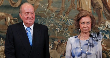 Los Reyes Juan Carlos y Sofía en la cena con las autoridades de Baleares