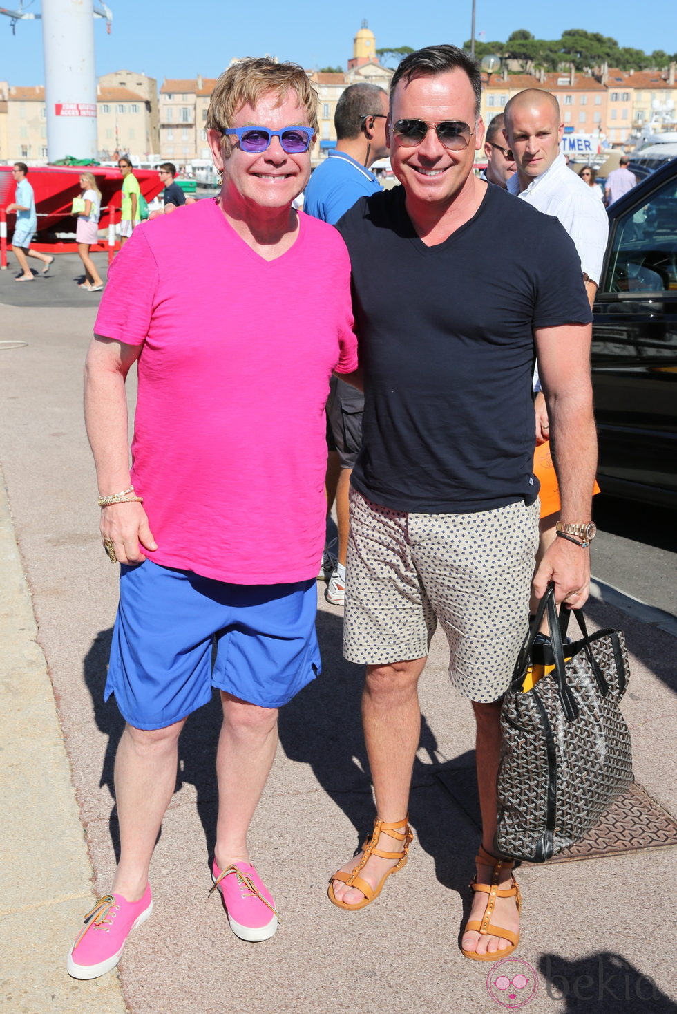 Elton John y David Furnish en Saint-Tropez