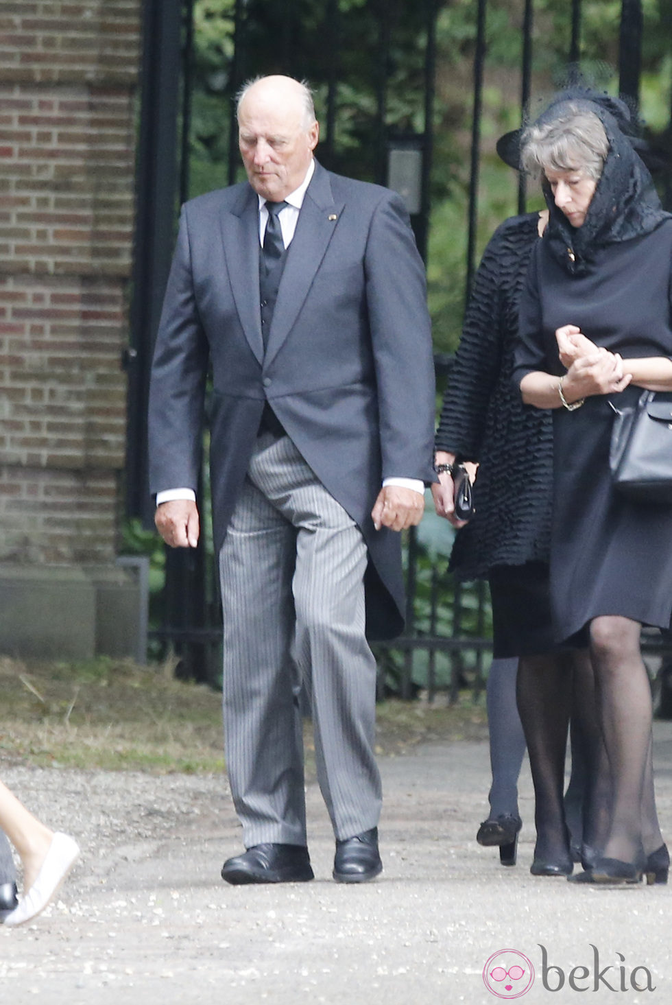 El Rey Harald V de Noruega en el funeral del Príncipe Friso de Holanda