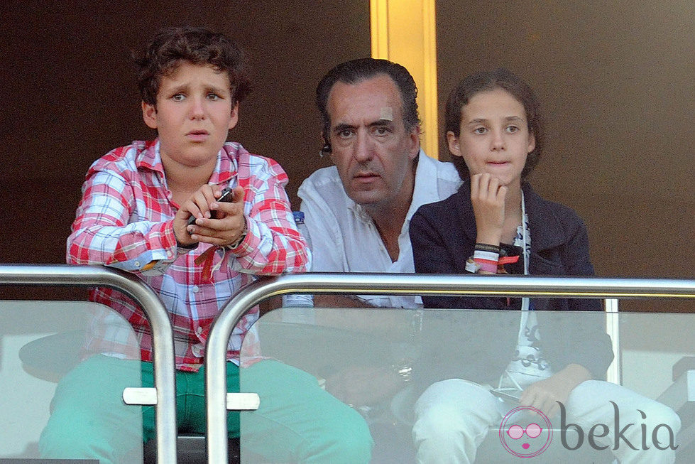 Jaime de Marichalar y sus hijos Froilán y Victoria en el Torneo de Polo de Sotogrande 2013