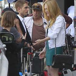 Robert Pattinson y Julianne Moore en el rodaje de 'Maps to the Stars'