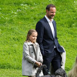 Haakon de Noruega y la Princesa Ingrid en el 40 cumpleaños de Mette-Marit de Noruega