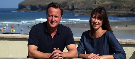 David Cameron de vacaciones en Cornualles con su mujer Samantha