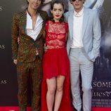 Robert Sheehan, Lily Collins y Jamie Campbell Bower en el estreno de 'Cazadores de Sombras: Ciudad de Hueso' en Madrid