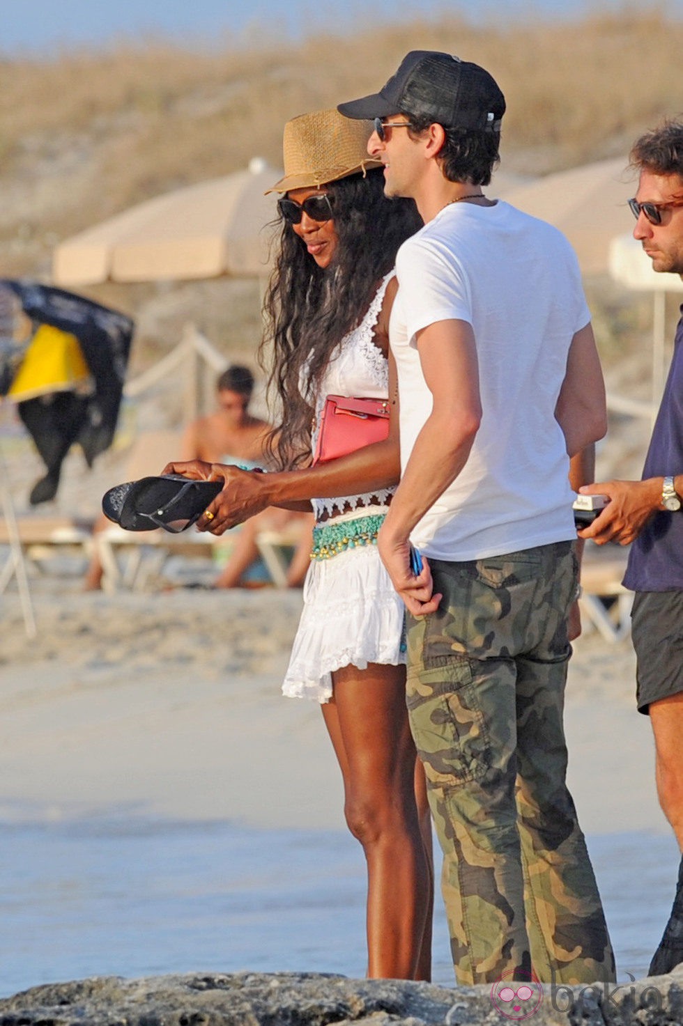 Naomi Campbell y Adrien Brody disfrutando de la playa de Formentera