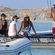 Naomi Campbell y Adrien Brody en una lancha en Formentera