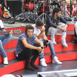 Los One Direction durante su actuación en Rockefeller Center