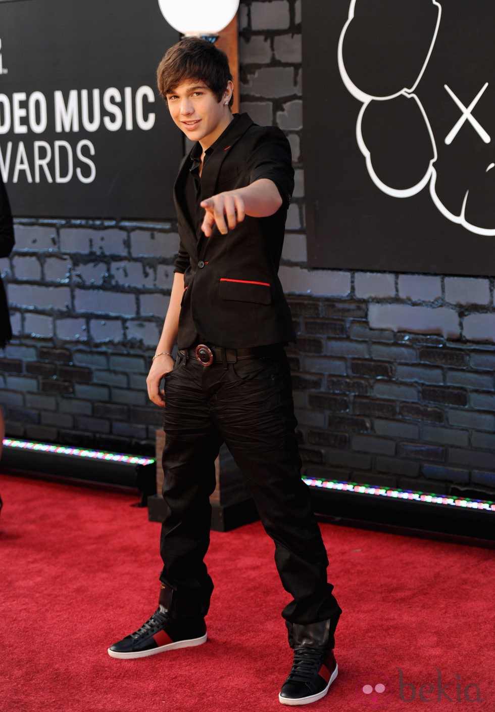 Austin Mahone en la alfombra roja de los MTV VMA 2013