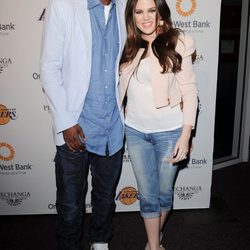Lamar Odom y Khloe Kardashian en Staple Center