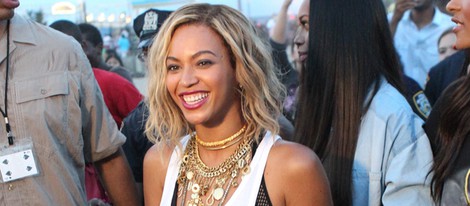 Beyoncé grabando un videoclip en Coney Island