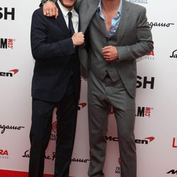 Chris Hemsworth y Daniel Brühl en el estreno de 'Rush'