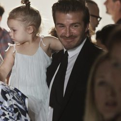 David Beckham con Harper Seven en la Semana de la Moda Nueva York primavera/verano 2014