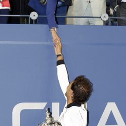 Rafa Nadal saluda a la Reina Sofía tras ganar el US Open 2013