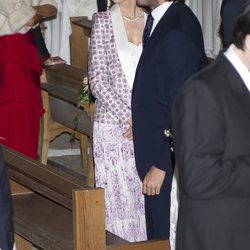 Eugenia Silva y Alfonso de Borbón en la boda de Israel Bayón y Cristina Sainz