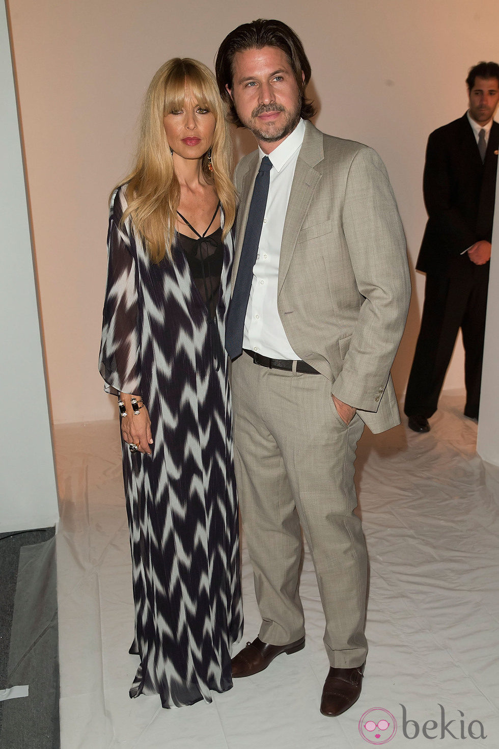 Rachel Zoe con su marido Rodger Berman en su desfile primavera/verano 2014 de la Semana de la Moda de Nueva York
