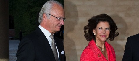 Carlos Gustavo y Silvia de Suecia antes de celebrar el Jubileo del Rey