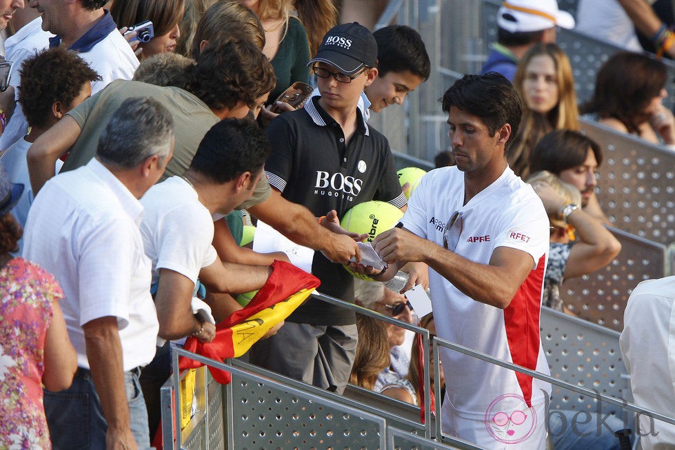Fernando Verdasco en la eliminatoria entre España y Ucrania de la Copa Davis 2013