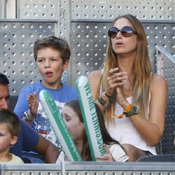 Martina Klein asiste expectante a la la eliminatoria entre España y Ucrania de la Copa Davis 2013