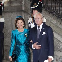El Rey Carlos Gustavo y la Reina Silvia de Suecia en la misa de Acción de Gracias del Jubileo