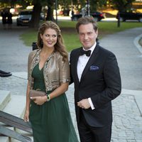 La Princesa Magdalena de Suecia y Chris O' Neill en el Jubileo del Rey Carlos Gustavo de Suecia