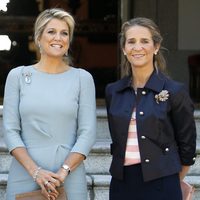 Máxima de Holanda y la Infanta Elena en el Palacio de la Zarzuela