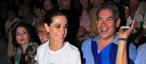 Raquel Sánchez Silva y Boris Izaguirre en el desfile de Ion Fiz y Juana Martín en Madrid Fashion Week primavera/verano 2014