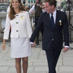 Magdalena de Suecia y Chris O'Neill en el Jubileo del Rey Carlos Gustavo de Suecia