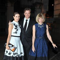 Livia y Colin Firth con Anna Wintour en la fiesta de The Global Fund