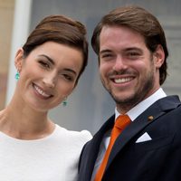 Félix de Luxemburgo y Claire Lademacher posan en su boda civil