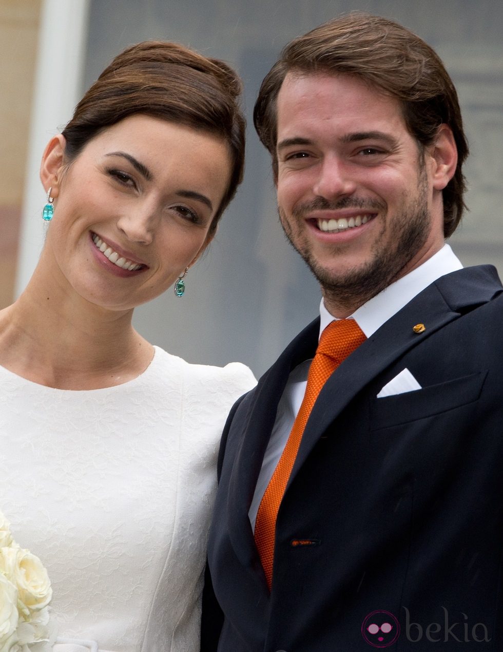 Félix de Luxemburgo y Claire Lademacher posan en su boda civil