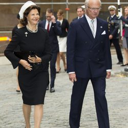 Carlos Gustavo y Silvia de Suecia en la apertura del Parlamento