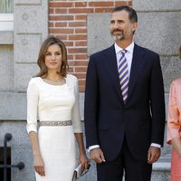 Los Príncipes de Asturias en el almuerzo a los Reyes de Holanda en Zarzuela