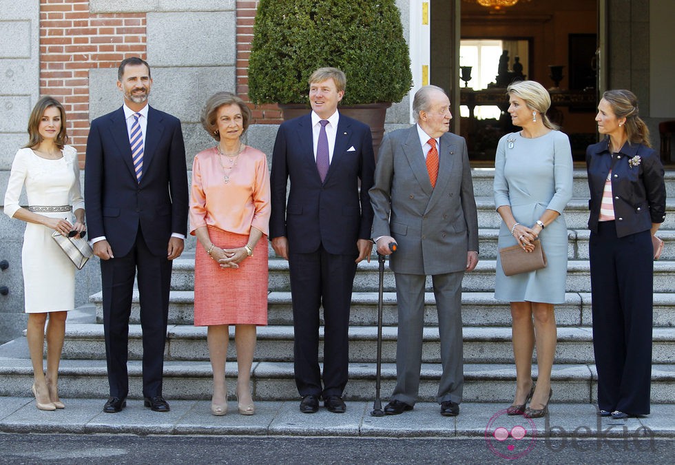 La Familia Real Española con los Reyes de Holanda en Zarzuela