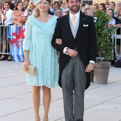 Guillermo y Stéphanie de Luxemburgo en la boda de Félix de Luxemburgo y Claire Lademacher