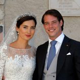 Félix de Luxemburgo y Claire Lademacher tras su boda religiosa