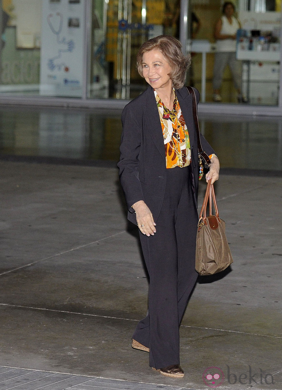 La Reina Sofía a su llegada al Hospital Quirón de Madrid
