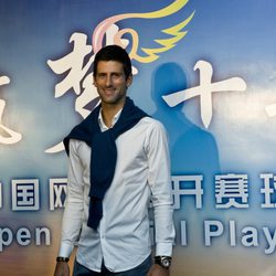 Novak Djokovic en la presentación del Torneo de Pekín