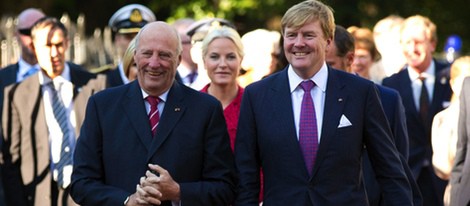 El Rey Harald de Noruega y el Rey Guillermo Alejandro de Holanda en Oslo