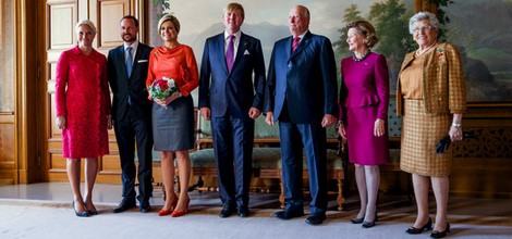 Los Reyes de Holanda con la Familia Real Noruega en Oslo