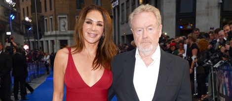 Ridley Scott y Giannina Facio en el estreno de 'El Consejero' en Londres