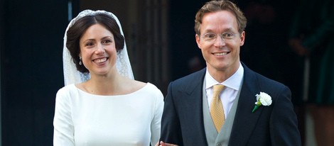 Jaime de Borbón-Parma y Viktória Cservenyák tras su boda