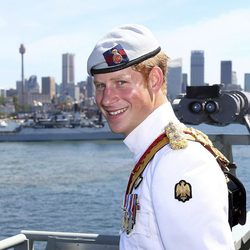 El Príncipe Harry durante una breve visita oficial a Australia