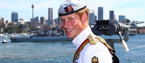 El Príncipe Harry durante una breve visita oficial a Australia